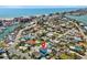 Aerial view of a coastal community with access to beautiful beaches, canals, and amenities at 13117 4Th E St, Madeira Beach, FL 33708