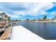 Picturesque view from a boat dock, featuring canal access and waterfront properties at 3235 Seaway Dr, New Port Richey, FL 34652