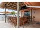 Entertainers dream with this covered outdoor bar and seating for large crowds at 3235 Seaway Dr, New Port Richey, FL 34652