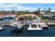 Waterfront home with boat dock, tiki bar, pool, and patio area perfect for outdoor entertaining and enjoying the coastal lifestyle at 3235 Seaway Dr, New Port Richey, FL 34652
