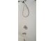 Close-up of shower with handheld sprayer and standard fixture at 6831 Dartmouth Hill St, Riverview, FL 33578
