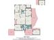 Detailed floor plan of a 1740 sq ft home highlighting the layout with 3 bedrooms, kitchen, Gathering room, and multiple patios at 736 85Th N Ave, St Petersburg, FL 33702
