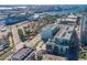 Scenic aerial view of condo complex, city skyline, and waterfront showcasing a vibrant urban setting at 912 Channelside Dr # 2710, Tampa, FL 33602