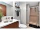 Modern bathroom with walk-in shower, sleek fixtures, and contemporary design elements at 912 Channelside Dr # 2710, Tampa, FL 33602