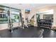 The gym features a weight rack and weight lifting machine at 912 Channelside Dr # 2710, Tampa, FL 33602