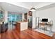 Open-concept living space with modern kitchen, desk area, and floor-to-ceiling windows at 912 Channelside Dr # 2710, Tampa, FL 33602
