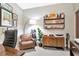 Inviting home office with modern decor, unique shelving, comfortable seating, and ample natural light at 912 Channelside Dr # 2710, Tampa, FL 33602