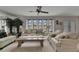 Inviting living room with neutral decor, a ceiling fan, and plenty of natural light from the windows at 927 Golf Island Dr, Apollo Beach, FL 33572