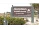 Apollo Beach Nature Preserve sign with address and website information at 927 Golf Island Dr, Apollo Beach, FL 33572