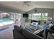 Spacious living room with comfortable seating and access to a screened-in pool at 1137 Treasure Cay Ct, Punta Gorda, FL 33950