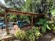 Backyard patio features a covered seating area amidst lush landscaping at 1211 E Curtis St, Tampa, FL 33603