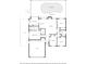 Detailed floor plan featuring a spacious layout with a large kitchen, living room, pool and multiple bedrooms at 12815 Tallowood Dr, Riverview, FL 33579
