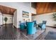 Inviting lobby with comfortable seating, stylish table, decorative lighting and artwork at 13610 S Village Dr # 4212, Tampa, FL 33618