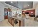 Kitchen island featuring pendant lighting and an open-concept design at 13622 Tonya Anne Dr, Riverview, FL 33579