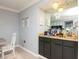 Charming dining area featuring a stylish bar area with granite counter and light wood plank floors at 2780 N Riverside Dr # 802, Tampa, FL 33602