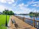 Waterfront view of dock and serene waterway with city skyline at 2780 N Riverside Dr # 802, Tampa, FL 33602