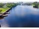 Scenic river view with wooden dock at 2780 N Riverside Dr # 802, Tampa, FL 33602