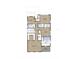 Detailed second floor plan featuring three bedrooms, three bathrooms, and a bonus room at 3406 W Arch St, Tampa, FL 33607