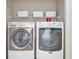 Efficiently designed laundry room features modern, front-loading washer and dryer sets at 36 Gulf Blvd # 3, Indian Rocks Beach, FL 33785