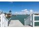 Waterfront property featuring a private dock with stunning water views and a sunny sky at 511 64Th Ave, St Pete Beach, FL 33706