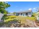 The backyard has a well-maintained lawn, offering a private space for relaxing or entertaining at 7080 Nicole Ln, Largo, FL 33771