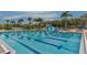 Large community pool with lap lanes, a waterslide, and surrounding lounge chairs for relaxation at 10617 Lucaya Dr, Tampa, FL 33647