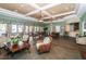 Inviting living room with comfortable seating, decorative lighting, and scenic views from the windows at 11833 Castine St, New Port Richey, FL 34654