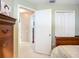 Bedroom view featuring a closet and doorway at 12322 Hawkeye Point Pl, Riverview, FL 33578