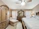 Elegant main bedroom showcasing ample storage, neutral decor, and a tranquil atmosphere for relaxation at 12322 Hawkeye Point Pl, Riverview, FL 33578