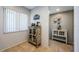 Stylish entryway featuring a wooden cabinet and modern decor at 124 Nina Way # 24, Oldsmar, FL 34677