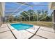 Lovely screened-in pool with a spacious patio for outdoor lounging at 13290 Don Loop, Spring Hill, FL 34609