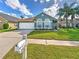 Charming single-story home with well-manicured lawn, driveway, and attached garage at 1624 Maximilian Dr, Wesley Chapel, FL 33543