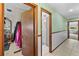 Hallway features an open bathroom and study area at 19254 Blount Rd, Lutz, FL 33558