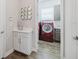 Well-equipped laundry room featuring modern appliances, ample storage, and stylish design for convenience at 28857 Picana Ln, Wesley Chapel, FL 33543