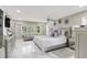 Spacious main bedroom featuring ample lighting, plush furnishings, and a calming color palette at 2947 Cedar Trce, Tarpon Springs, FL 34688