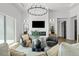 Stunning living room with fireplace, tv, and stylish decor at 33228 Kateland Dr, Wesley Chapel, FL 33545