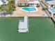 Beautiful backyard with a pool and private dock with canal access at 455 115Th Ave, Treasure Island, FL 33706
