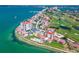 Panoramic aerial view of the waterfront property with golf course access and community pool at 6279 Sun Blvd # 103, St Petersburg, FL 33715
