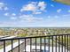 Balcony view with community featuring water views, parking and a tennis court at 736 Island Way # 1101, Clearwater Beach, FL 33767