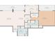Detailed floor plan showcasing the layout of a condo with balconies, a living room, and three bathrooms at 736 Island Way # 1101, Clearwater Beach, FL 33767