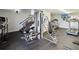 Community gym with treadmills, weight machines, stairs and black rubber flooring at 736 Island Way # 1101, Clearwater Beach, FL 33767
