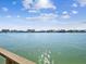 Scenic water view showcasing the ocean, city skyline, and blue sky, as seen from the building's vantage point at 736 Island Way # 1101, Clearwater Beach, FL 33767