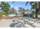 Spacious backyard with a pool, lush landscaping, and a screened-in porch, perfect for outdoor living at 8302 W Pocahontas Ave, Tampa, FL 33615