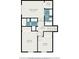 Upstairs floor plan of a home showing the primary bedroom, bathrooms, hallway, and the two bedrooms at 8302 W Pocahontas Ave, Tampa, FL 33615