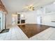Bright living room with tile flooring, fireplace, and lots of open space at 11216 Longbrooke Dr, Riverview, FL 33579