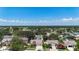 Aerial view of a quiet neighborhood with well-maintained lawns under a blue sky at 11216 Longbrooke Dr, Riverview, FL 33579