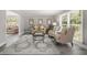 Bright living room featuring neutral decor, large windows, and hardwood flooring at 1211 S Druid Ln, Tampa, FL 33629