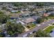 Aerial view highlighting homes with pools, manicured lawns, lush greenery, and a quiet street in a neighborhood at 13057 89Th Ave, Seminole, FL 33776