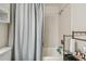 Standard bathroom design featuring a tub and shower combination with a shower curtain at 134 Sycamore Ln # H, Oldsmar, FL 34677