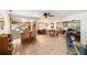 Open floor plan showcasing the kitchen, dining area and living area at 1399 Leeward Ave, Spring Hill, FL 34606